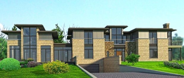 Front elevation of proposed private house