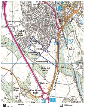 Stirling Road and Hillside map