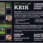 Public exhibitions on Park of Keir proposals