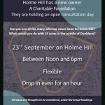 Holmehill’s new owner consults the community on 23 September