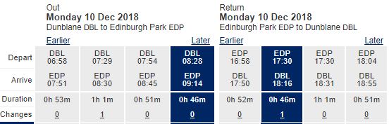 EDI Timetable