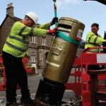 Gold Post Box takes a tumble but back up within 24hrs