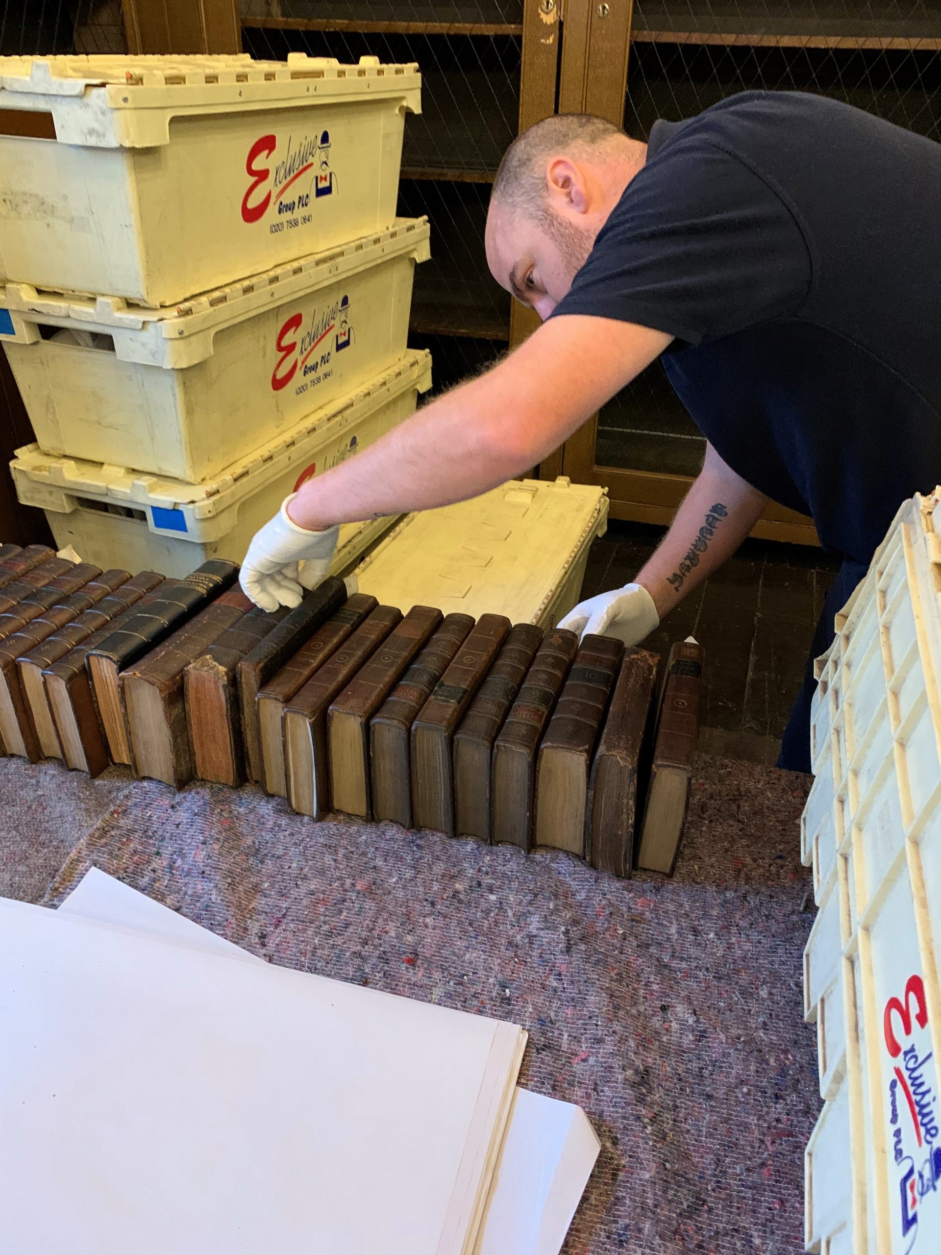 Books ready for wrapping