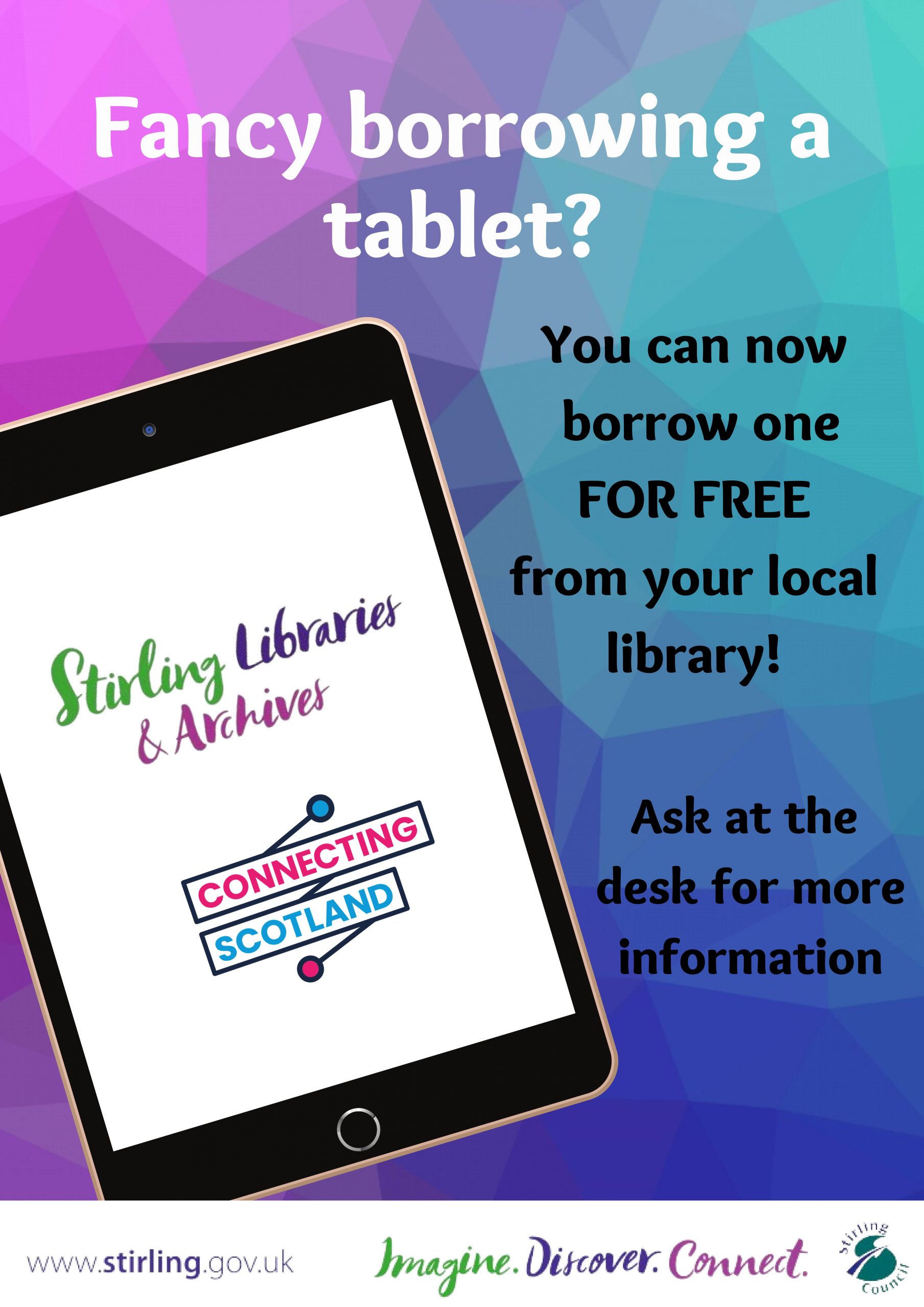 Tablet Lending Poster