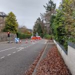 Zebra Crossing being installed on Doune Road
