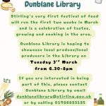 Stirling Food Festival at Dunblane Library. Get involved !