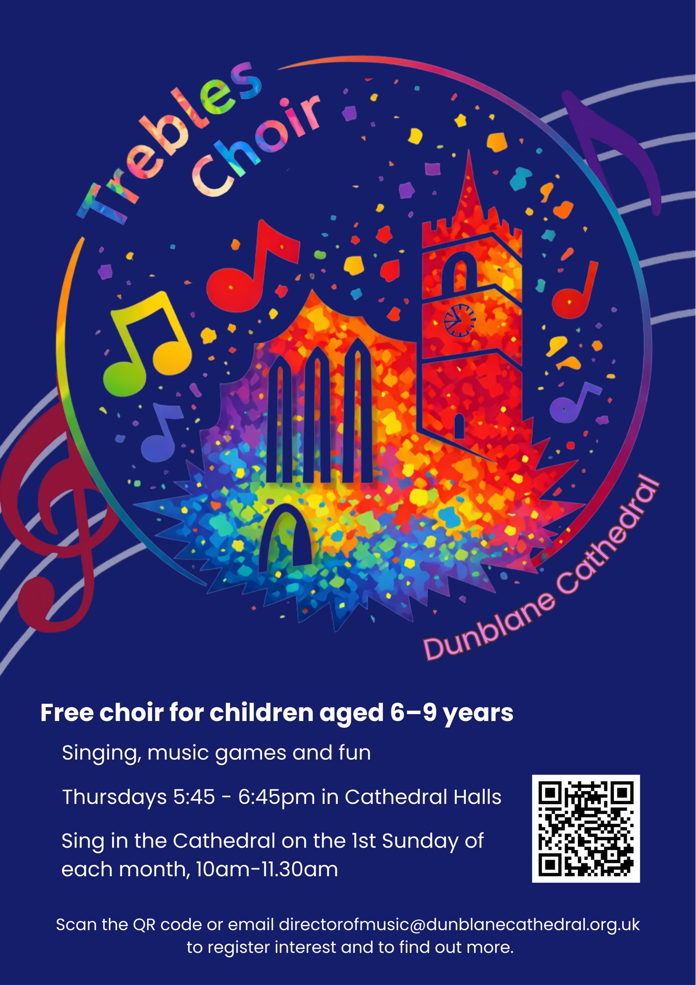 Join the Trebles Choir for 6 to 9 Year olds