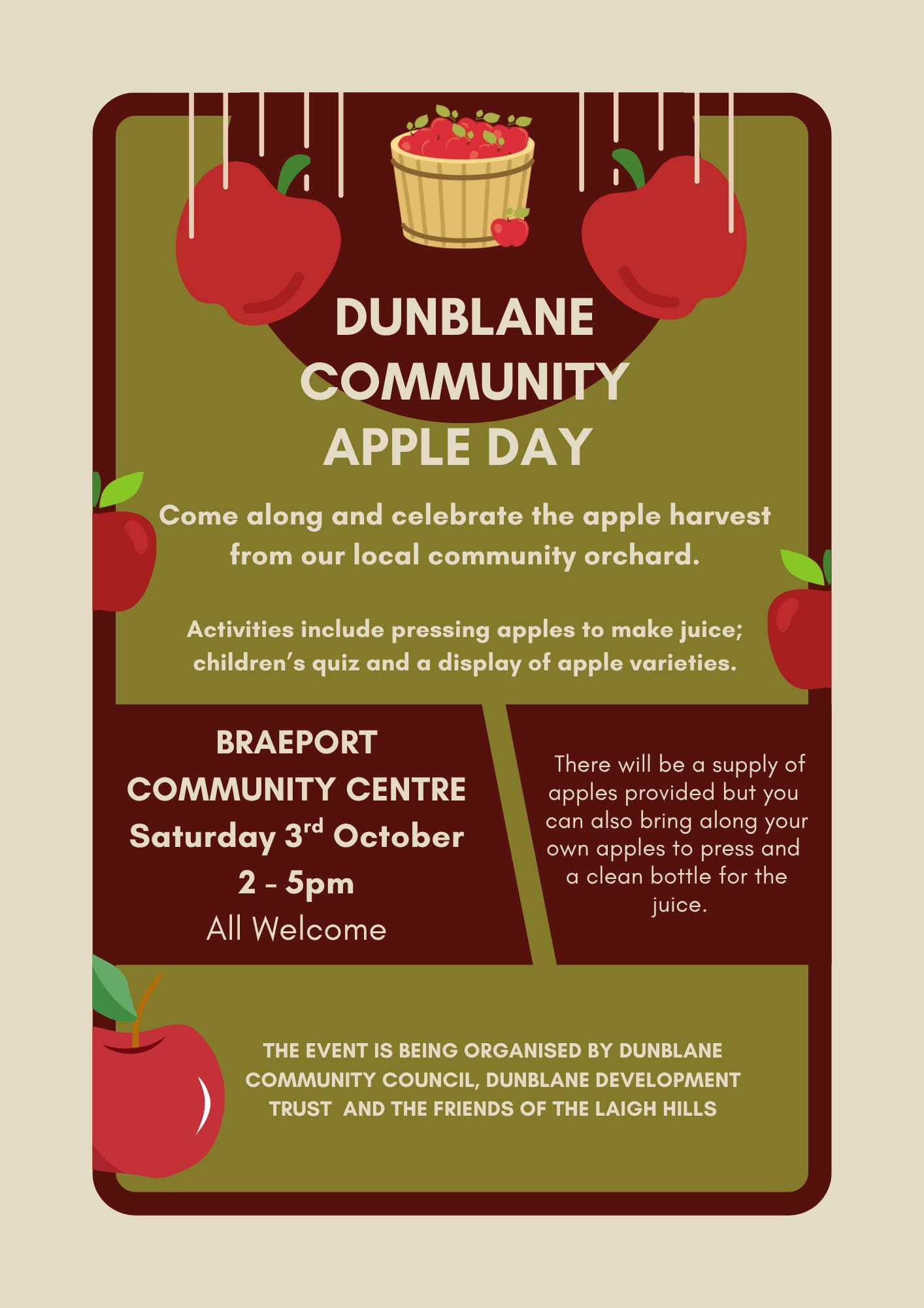 Apple Day – 3rd October, 2pm Braeport